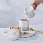 Ensemble de pot &agrave; cr&egrave;me et sucrier classiques